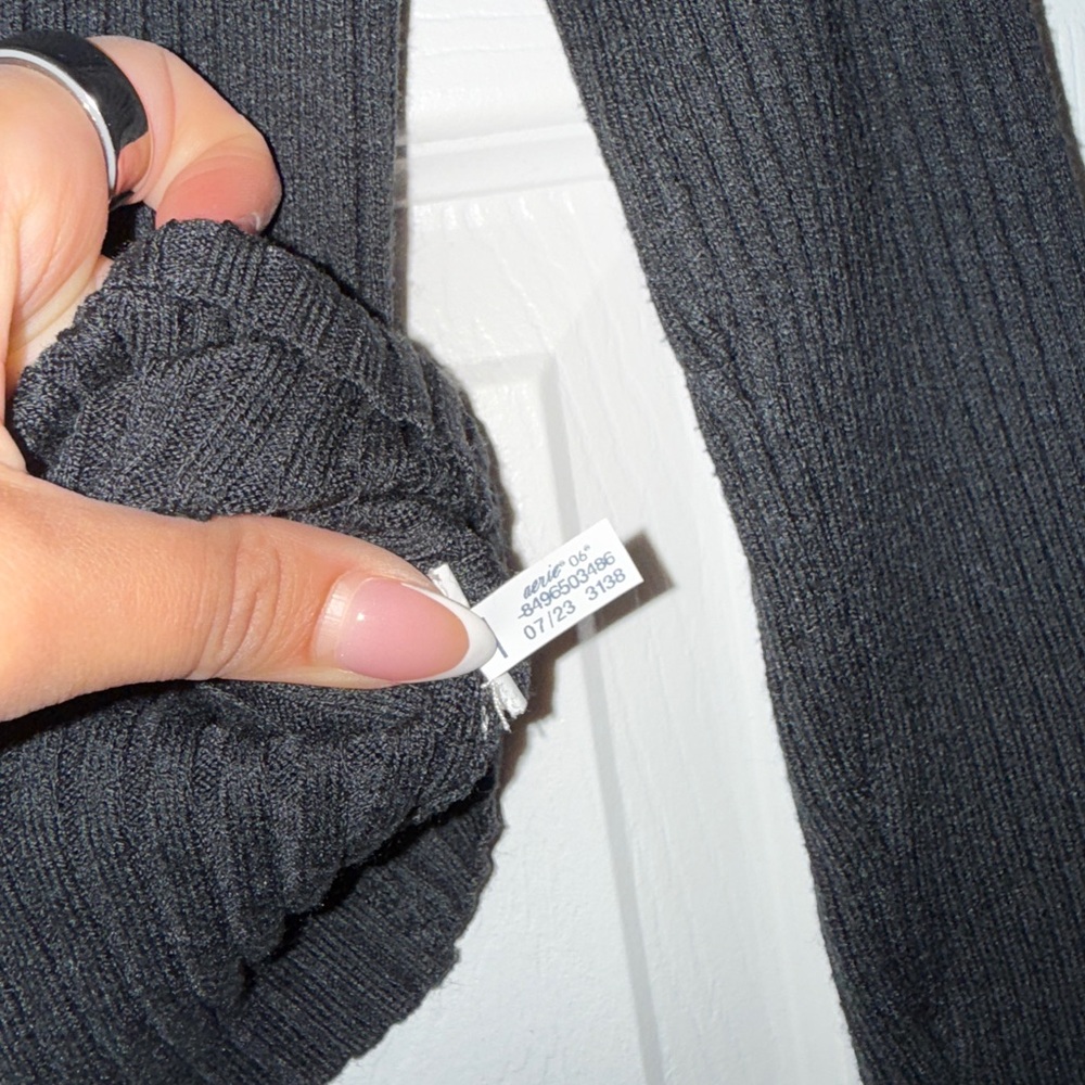 Aerie Black Ribbed Knit Cardigan - Picture 5 of 6